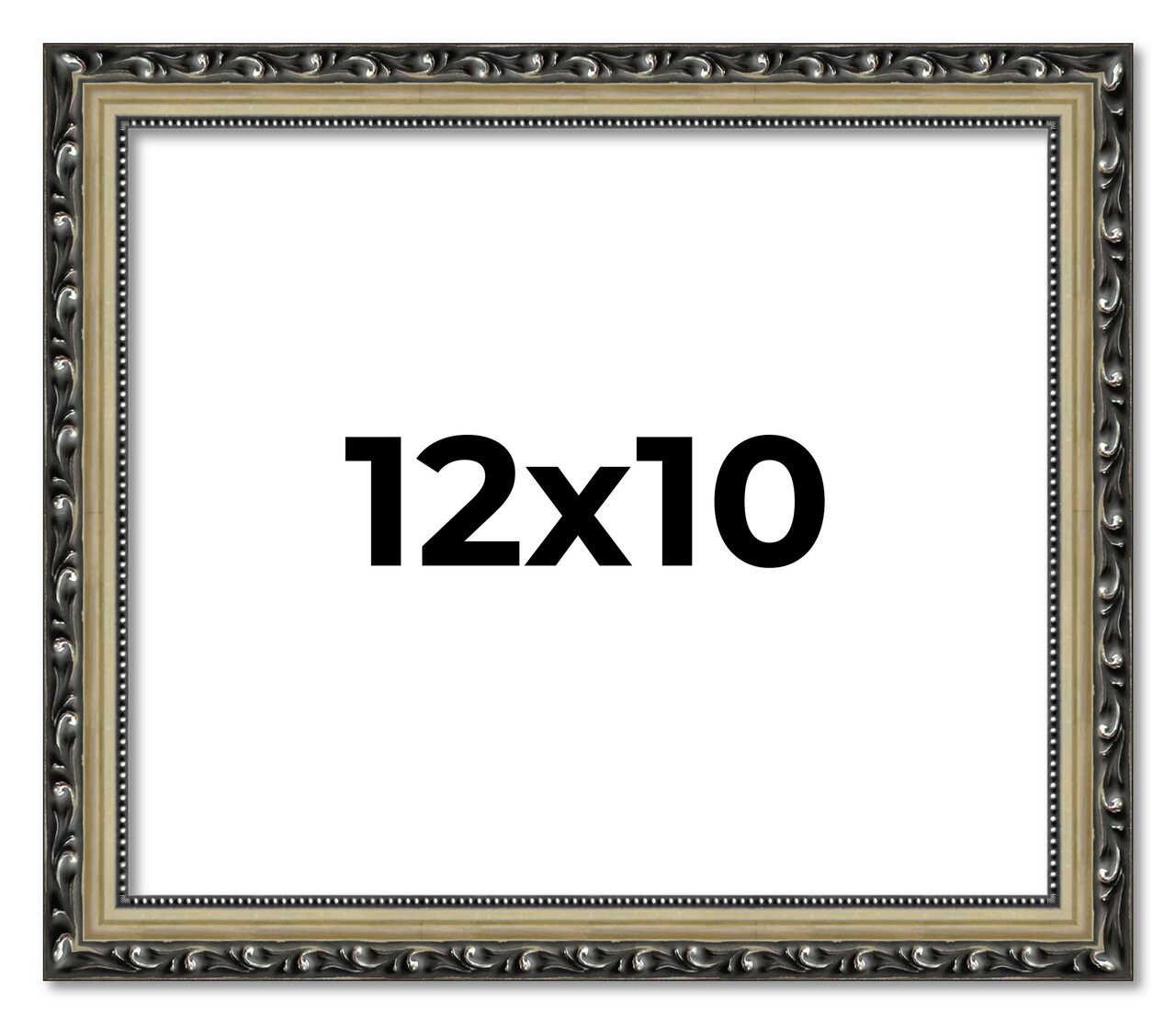 12x10 Solid Wood Antique Picture Frame with UV-Resistant Acrylic & Acid-Free Backing, Available in 4 Finishes: Bronze, Gold, Silver, and Gold with Black